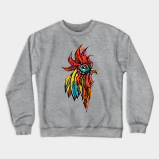 Rooster head ink drawing Crewneck Sweatshirt